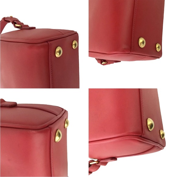 Saint Laurent Red Leather Baby Duffel 2 Way Shoulder Bag - Picture 6 of 14